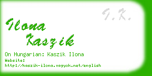 ilona kaszik business card